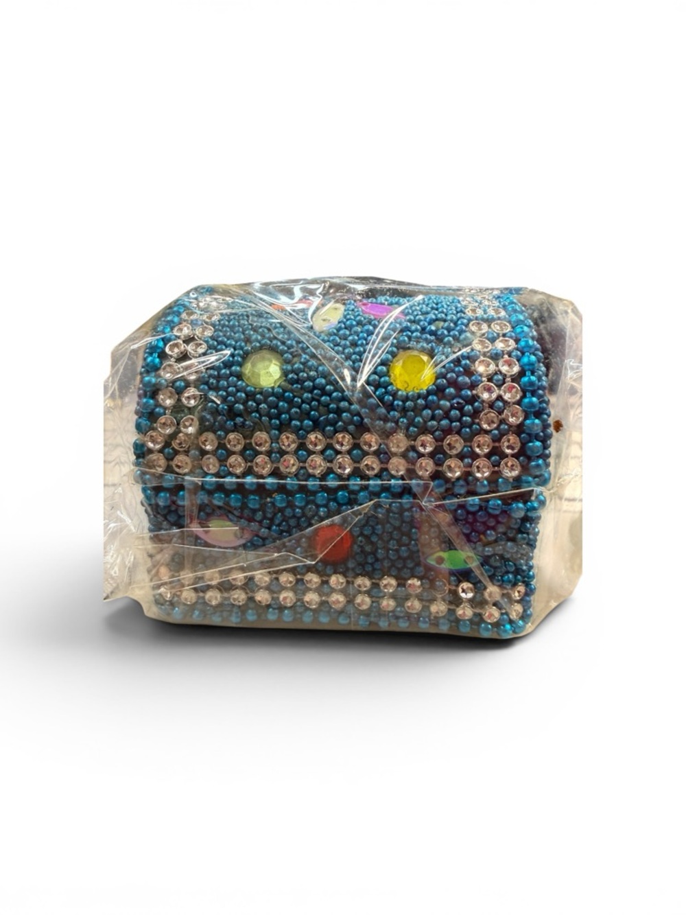 Hand Beaded Wooden Trinket Box - Picture 4 of 7